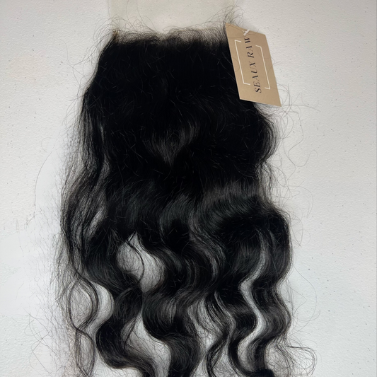 5x5 Raw Indian Wavy Lace Closure