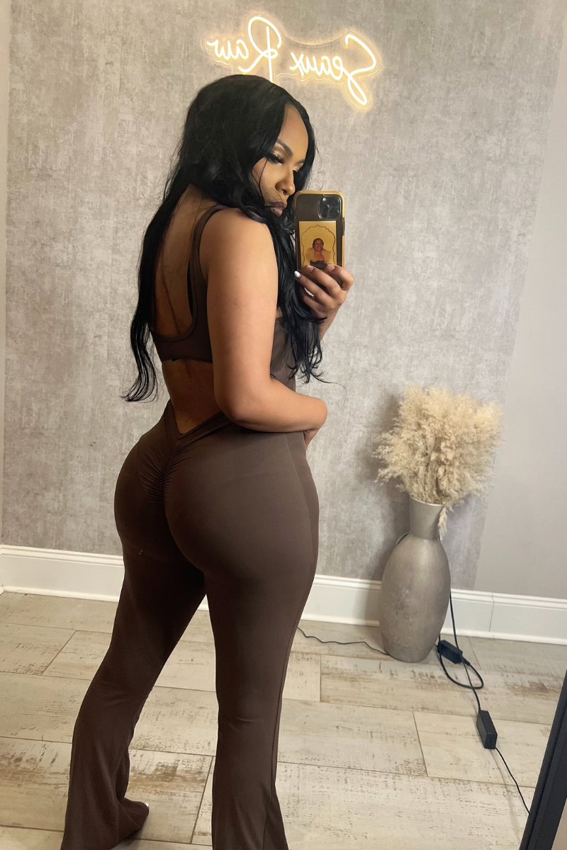 Back Shot Jumpsuit (brown)