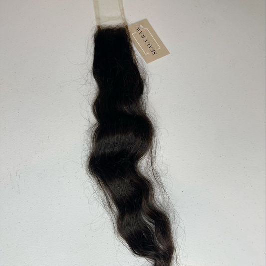 2x6 Raw indian Wavy Closure